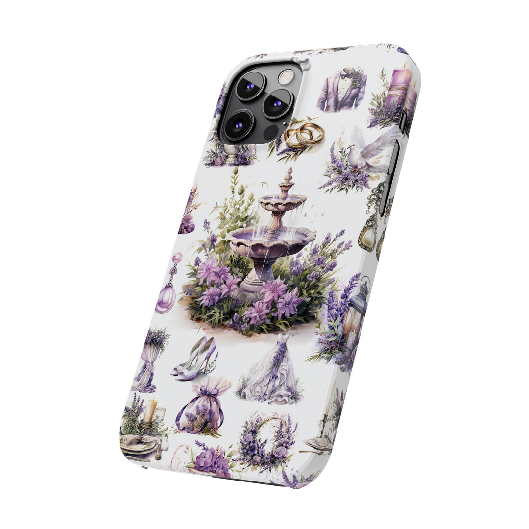 Slim Cute Phone Cases for Iphone | iPhone 15 Case | iPhone 15 Pro Max Case, Iphone 14, Iphone 14 Pro Max, Iphone 13, Lavender Wedding Theme - Studio40ParkLane