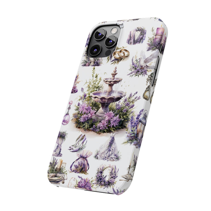 Slim Cute Phone Cases for Iphone | iPhone 15 Case | iPhone 15 Pro Max Case, Iphone 14, Iphone 14 Pro Max, Iphone 13, Lavender Wedding Theme - Studio40ParkLane