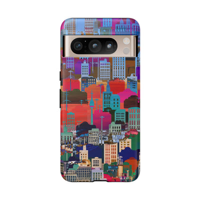 Cute Samsung Case | Cool Iphone Case | Summer City Skyline, Samsung S24, S23, S22, S21, IPhone 15 Case | Iphone 14 Case, Iphone 13 Case