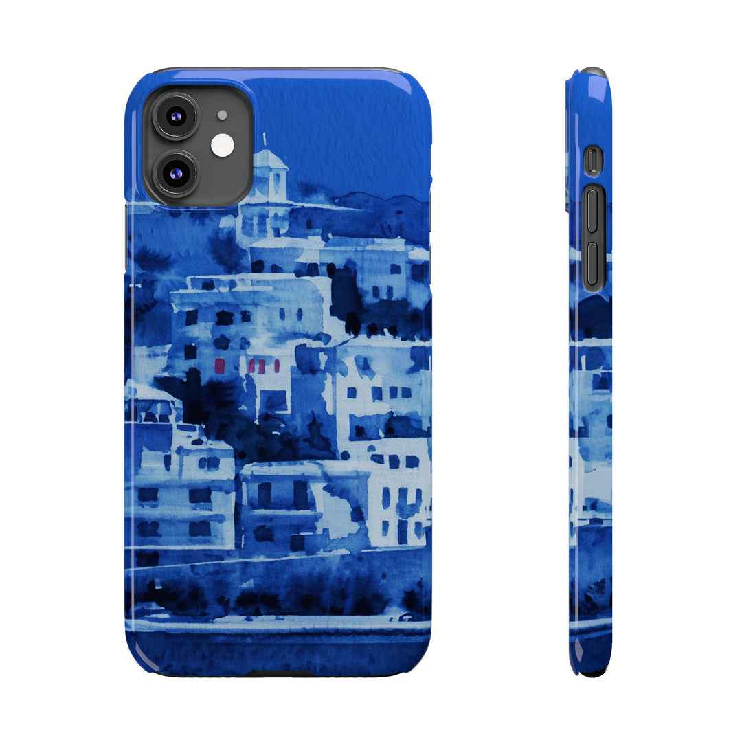 Slim Cute Phone Cases for Iphone | iPhone 15 Case | iPhone 15 Pro Max Case, Iphone 14, Iphone 14 Pro Max, Iphone 13, Greek Island Blue - Studio40ParkLane