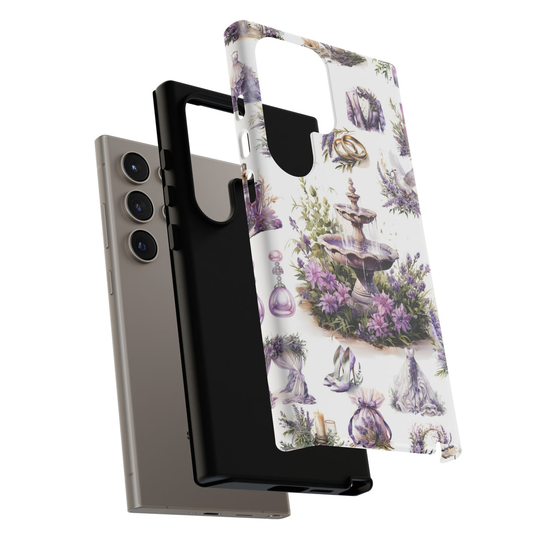 Impact Resistant, Lavender Wedding, Cute Phone Cases for Samsung S24, S23, S22, S21, IPhone 15 pro Iphone 14 pro Iphone 13 IPhone 12 Iphone 11 - Studio40ParkLane