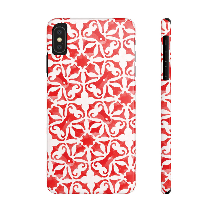 Slim Red Mosaic Gift for Her Cute Phone Cases for Iphone 16 Case | iPhone 15 Case | iPhone 15 Pro Max Case, Iphone 14, Iphone 14 Pro Max, Iphone 13, 12, 11, 10, 8,7 - Studio40ParkLane