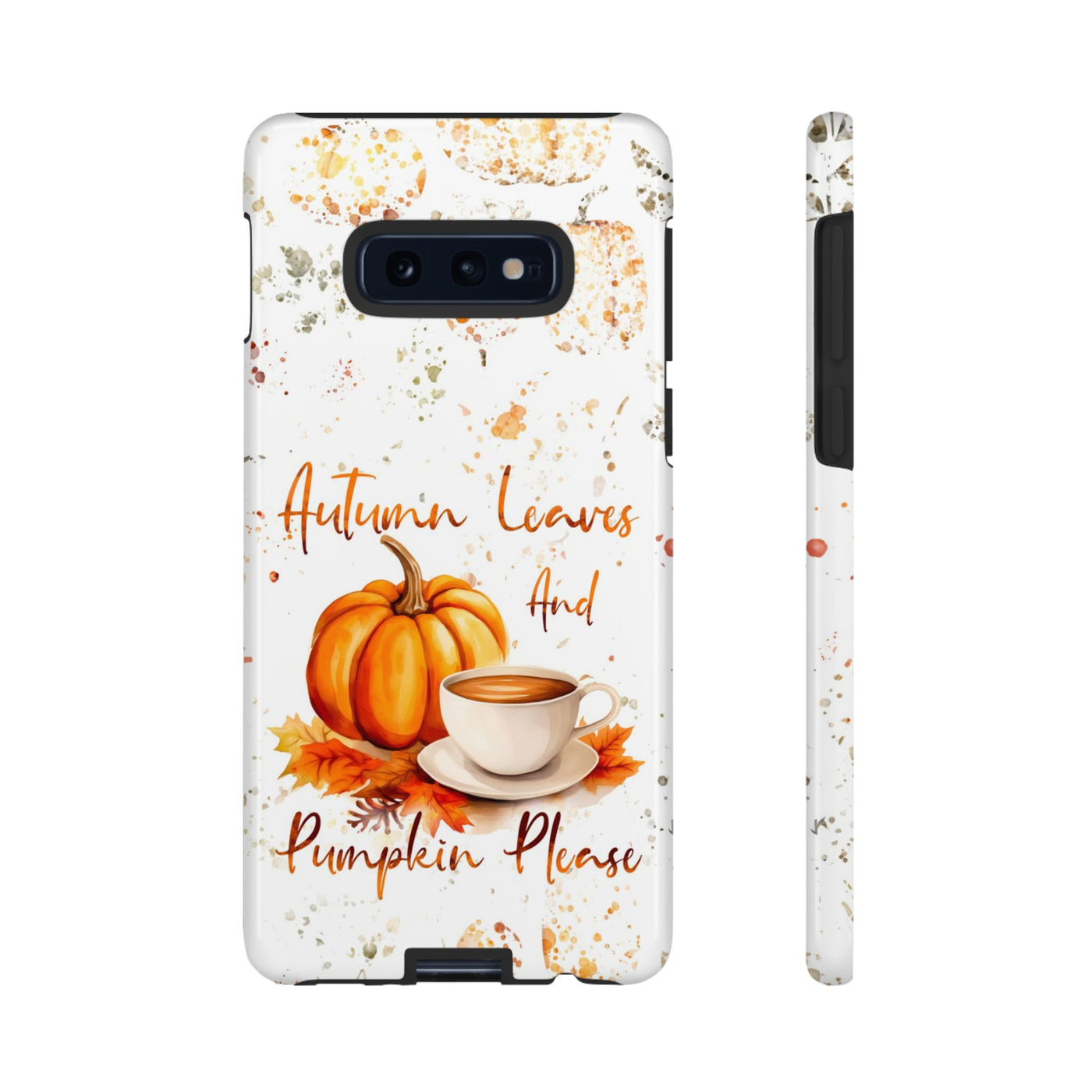 Impact Resistant, Fall Leaves Pumpkin Pie, Cute Phone Cases for Samsung S24, S23, S22, S21, IPhone 15 pro Iphone 14 pro Iphone 13 IPhone 12 Iphone 11