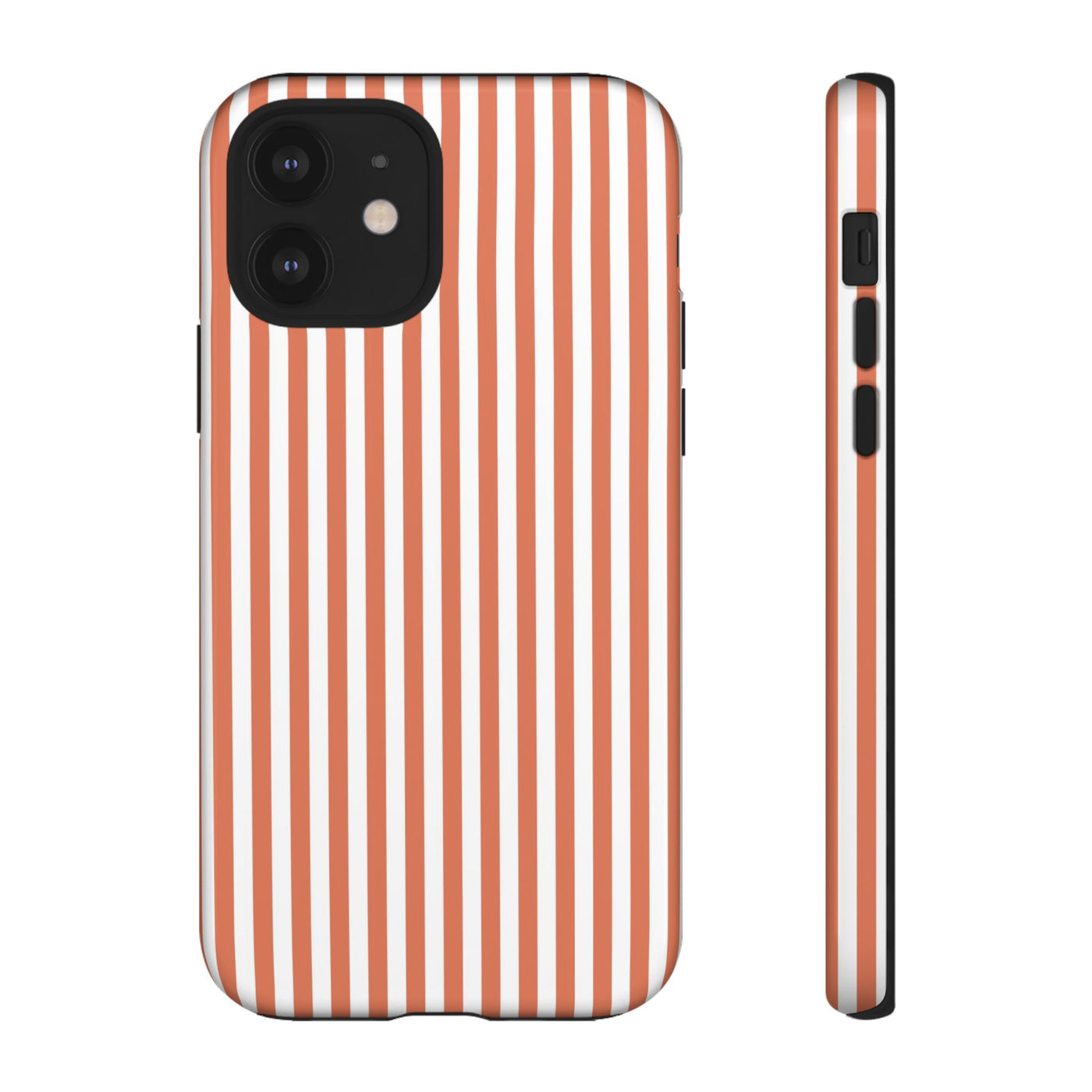 Tough Premium Peach Stripes Phone Case Gift for Her - For Apple iPhone 16 Pro Max 16e iPhone 15 Pro iPhone Iphone 14 Plus 13 Pro 12 SE XR - Studio40ParkLane