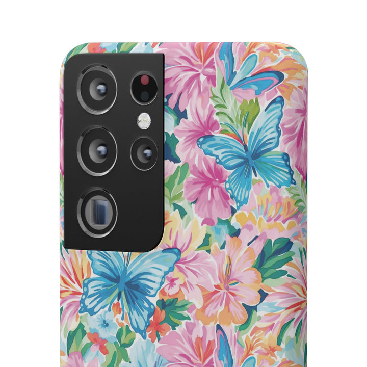 Sleek Snap Butterflies Flowers Cute Phone Case for iPhone 16 15 14 13 12 11 X Xs Max Xr Pro Plus Samsung Galaxy S24 S23 S22 S21 S20 Ultra