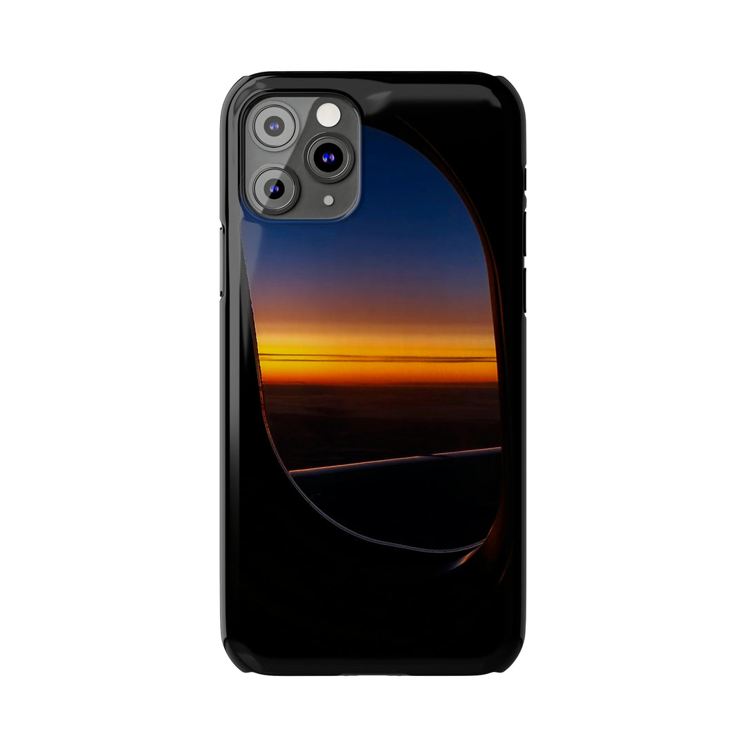 Slim Cute Phone Cases for Iphone - | iPhone 15 Case | iPhone 15 Pro Max Case, Iphone 14 Case, Iphone 14 Pro Max, Iphone 13, Airplane Window Sunset - Studio40ParkLane