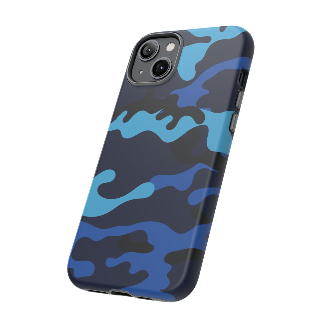 Cool Phone Case | Blue Camouflage, For iPhone 15 Case | iPhone 15 Pro Case, Iphone 14 Case, Iphone 14 Pro Max Case, Protective Iphone Case - Studio40ParkLane
