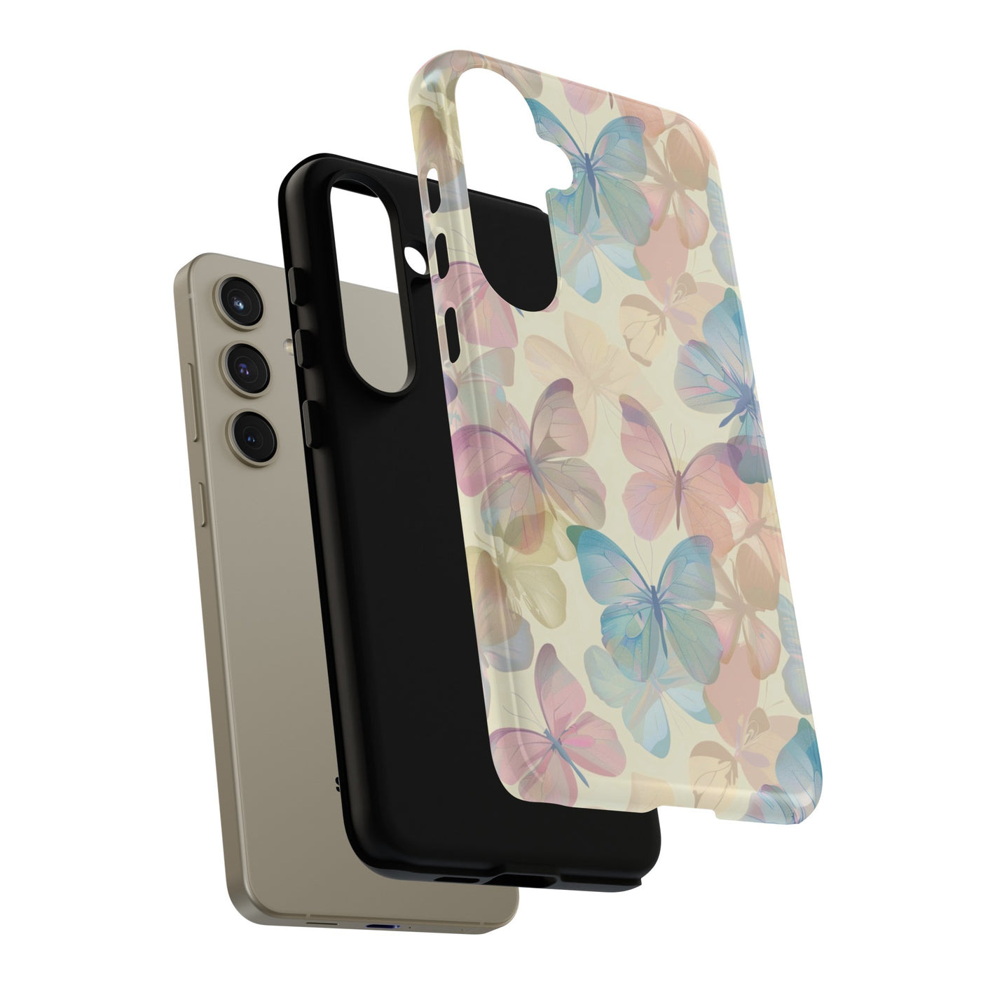 Cute Samsung Case | Cool Iphone Case | Summer Pastel Butterflies, Samsung S24, S23, S22, S21, IPhone 15 Case | Iphone 14 Case, Iphone 13 Case