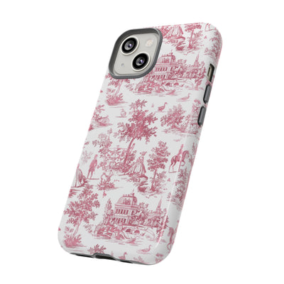 Premium Tough French Toile Gift for Her Cute Phone Cases for Samsung S25, S24, S23, S22, S21 Iphone, 16, 15, 14, 13, 12 Plus Max Pro Ultra - Studio40ParkLane