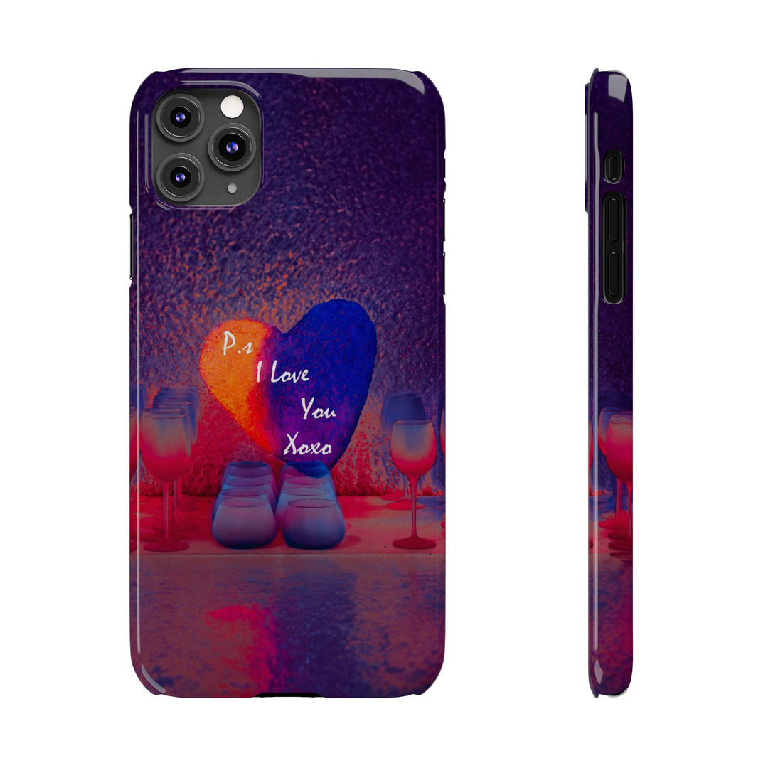 Slim Cute Phone Cases for Iphone - | iPhone 15 Case | iPhone 15 Pro Max Case, Iphone 14 Case, Iphone 14 Pro Max, Iphone 13, PS I Love You Heart - Studio40ParkLane