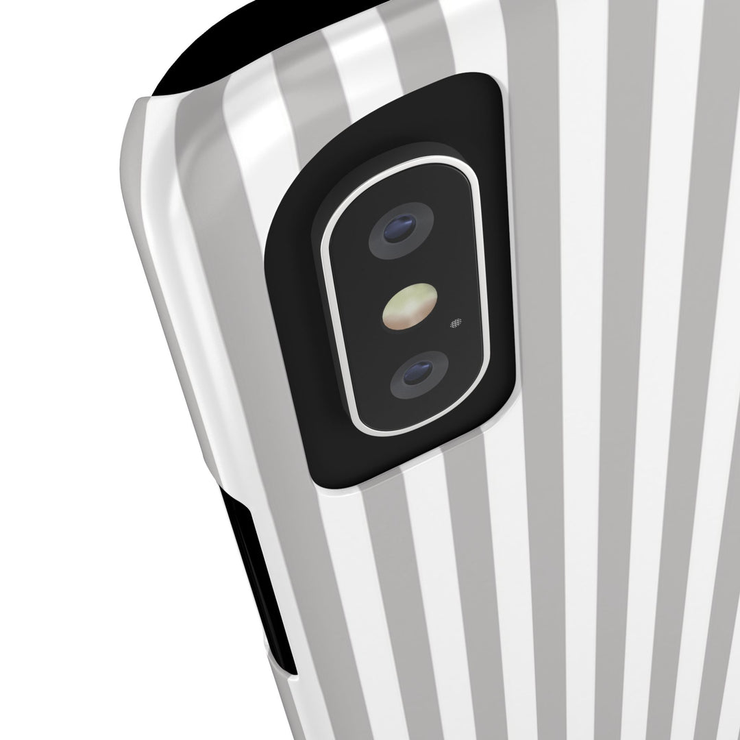 Slim Light Grey Striped Cute Phone Case for Iphone 16 - | iPhone 15 Pro Max Case | iPhone 14 Case Iphone 13 12 11 10 9 8 7 Gift for Her - Studio40ParkLane
