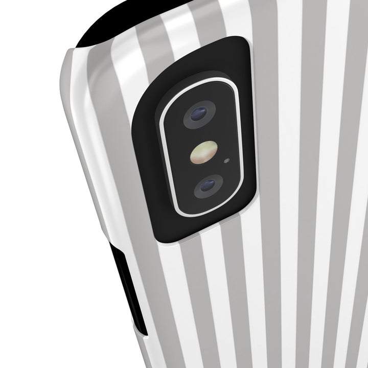 Slim Light Grey Striped Cute Phone Case for Iphone 16 - | iPhone 15 Pro Max Case | iPhone 14 Case Iphone 13 12 11 10 9 8 7 Gift for Her - Studio40ParkLane