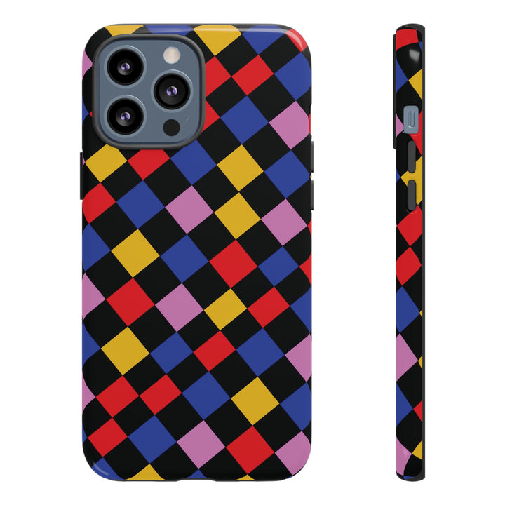 Aesthetic Tough Colorful Checkerboard Phone Case Premium - For iPhone 17 Pro Max iPhone 16 Pro iPhone 15 Iphone 14 Plus 13 Pro 12 11 10 XR - Studio40ParkLane