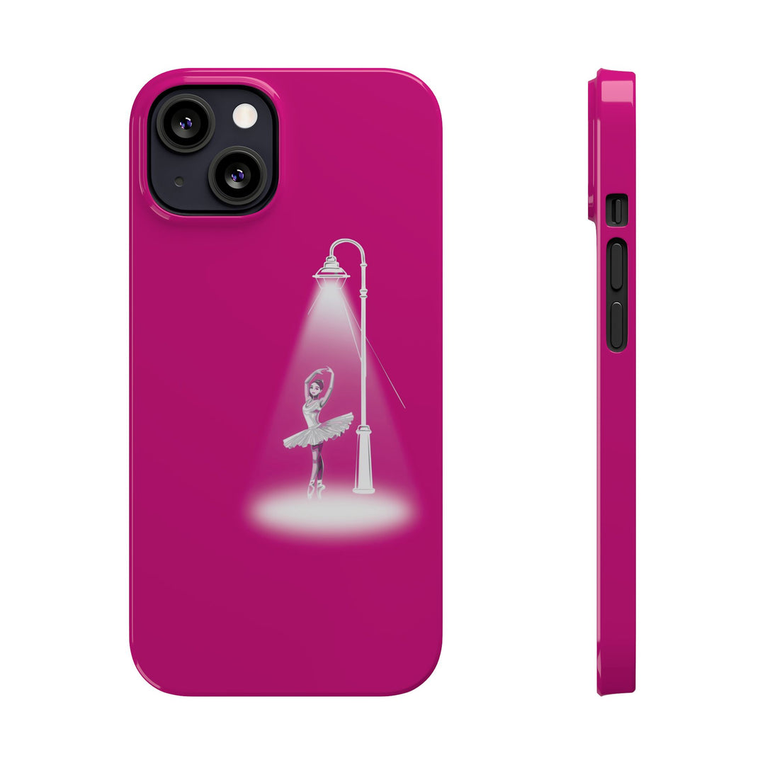 Slim Pink Ballet Dancer Spotlight Gift for Her Cute Phone Cases for Iphone 16 Pro Max | iPhone 15 Case | iPhone 15 Pro Max Case, Iphone 14, 13, 12, 11, 10, 8, 7 - Studio40ParkLane