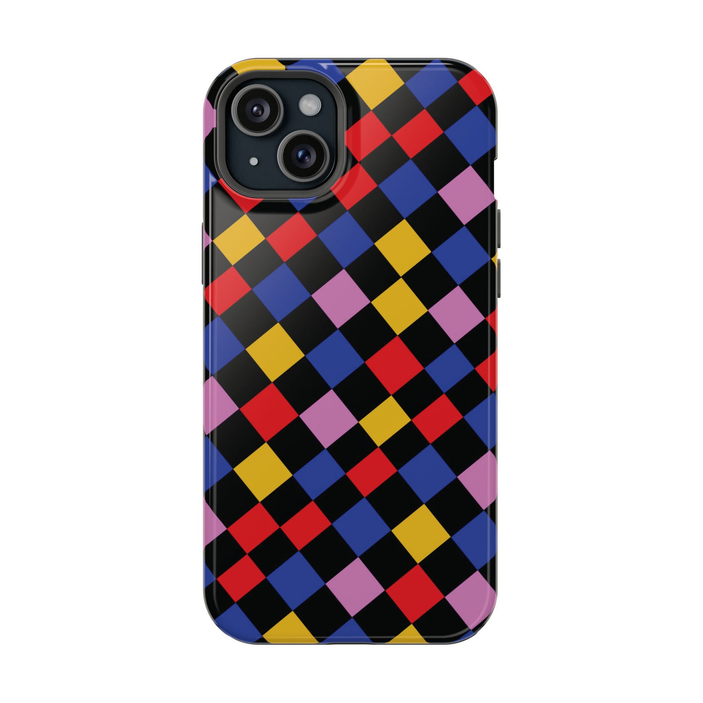 Aesthetic Colorful Checkerboard Tough Magsafe Phone Case - For iPhone 17 Pro Max iPhone 16 Pro iPhone 15 Iphone 14 Plus 13 Pro 12 11 Gift - Studio40ParkLane