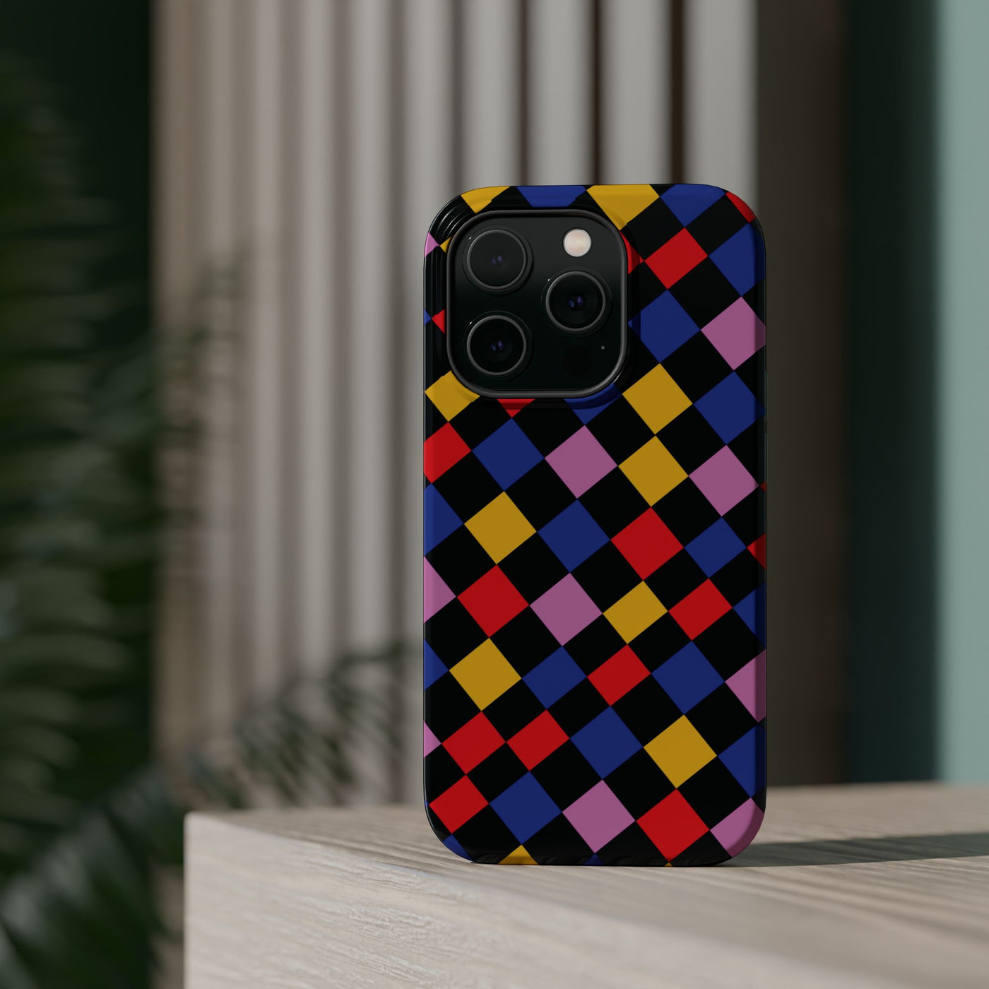 Aesthetic Colorful Checkerboard Tough Magsafe Phone Case - For iPhone 17 Pro Max iPhone 16 Pro iPhone 15 Iphone 14 Plus 13 Pro 12 11 Gift - Studio40ParkLane