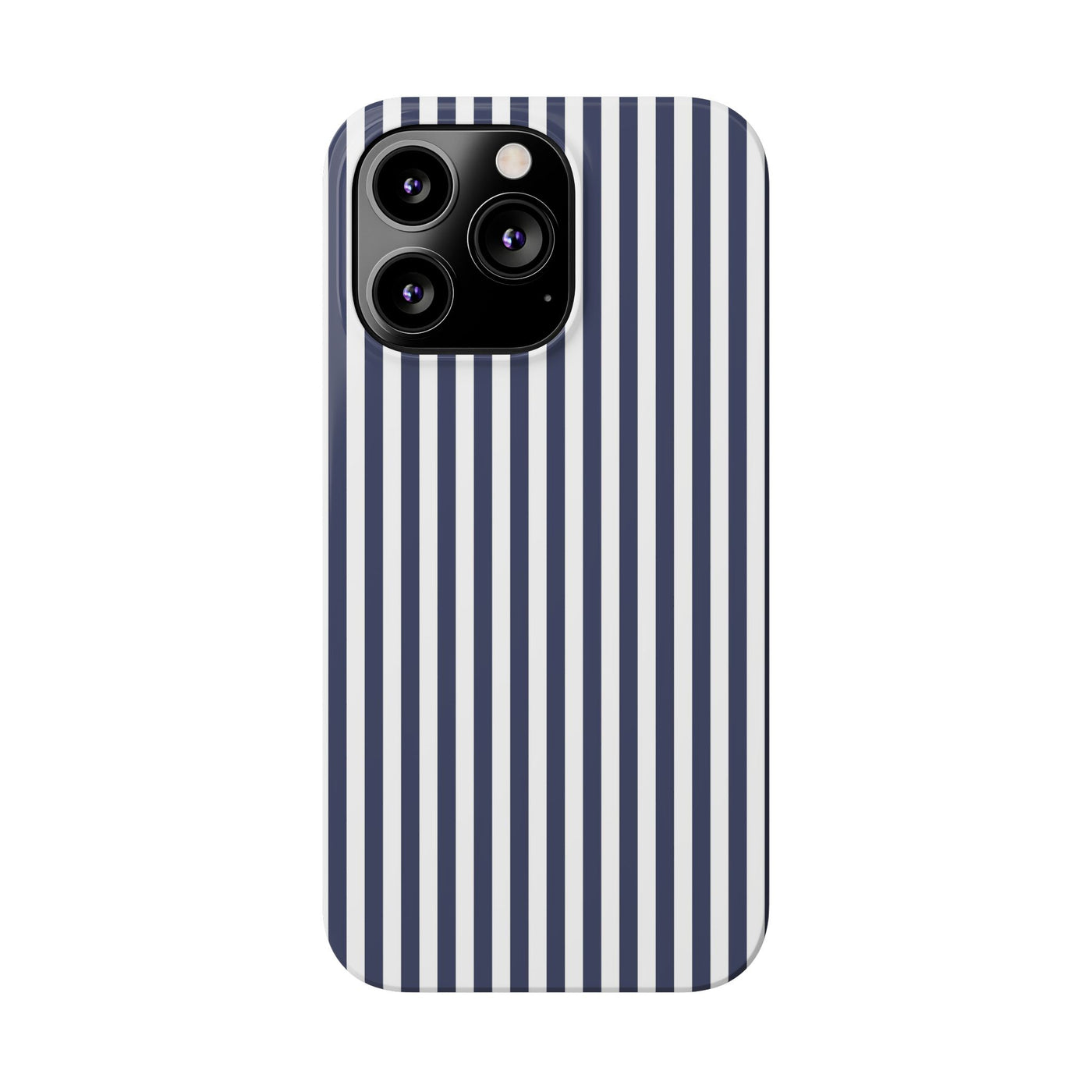 Slim Navy Blue Striped Cute Phone Case for Iphone 16 - | iPhone 15 Pro Max Case | iPhone 14 Case Iphone 13 12 11 10 9 8 7 XS X Gift for Her - Studio40ParkLane