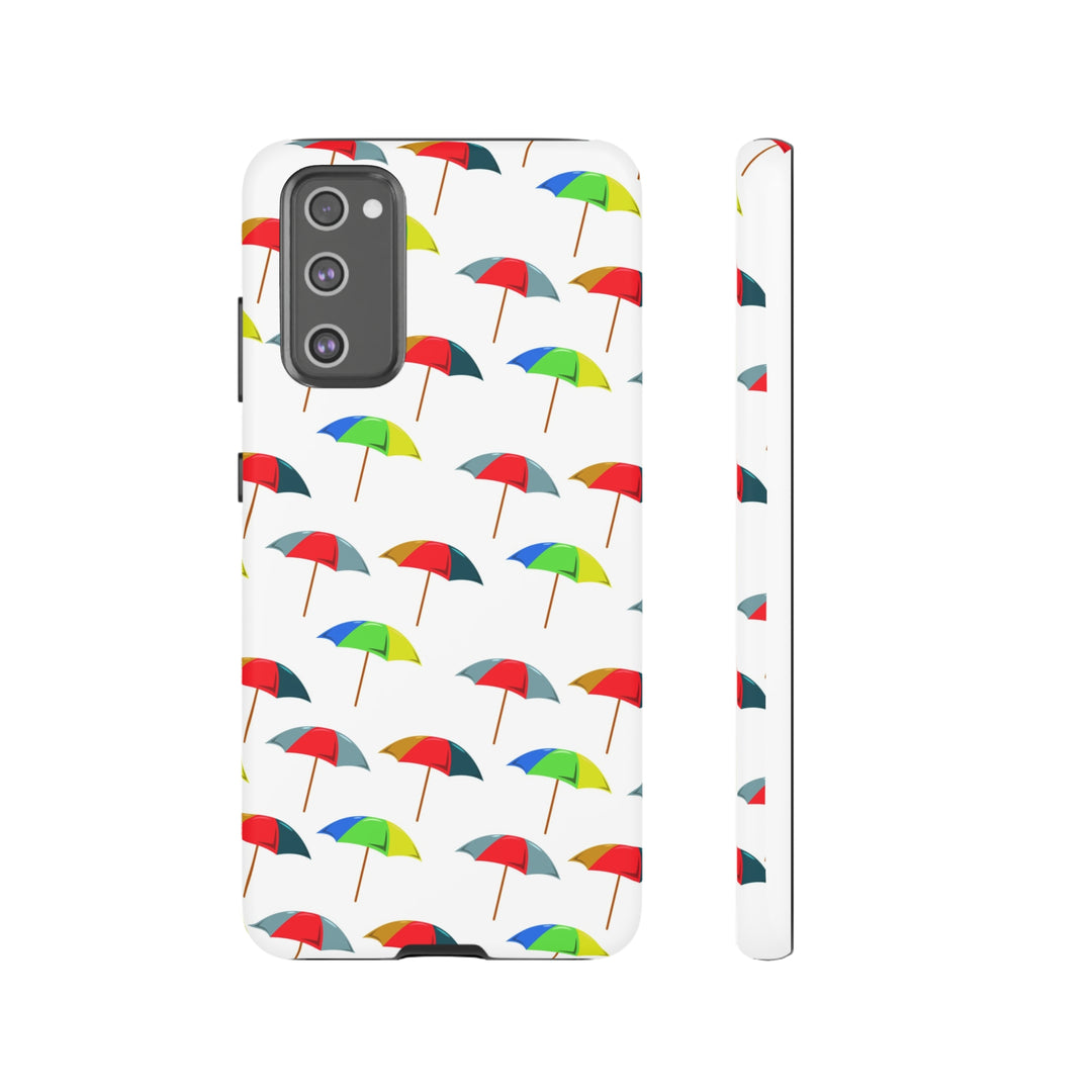 Cute Samsung Phone Case | Aesthetic Samsung Phone Case | Galaxy S23, S22, S21, S20 | Colorful Beach Parasols, Protective Phone Case - Studio40ParkLane