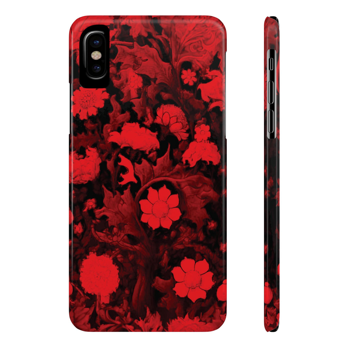 Slim Cute Phone Cases for Iphone - | iPhone 15 Case | iPhone 15 Pro Max Case, Iphone 14 Case, Iphone 14 Pro Max, Iphone 13, Red Flowers