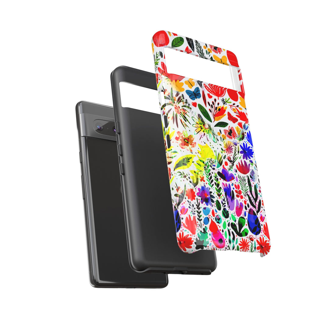 Impact Resistant, Colored Flowers, Cute Phone Cases for Samsung S24, S23, S22, S21, IPhone 15 pro Iphone 14 pro Iphone 13 IPhone 12 Iphone 11 - Studio40ParkLane