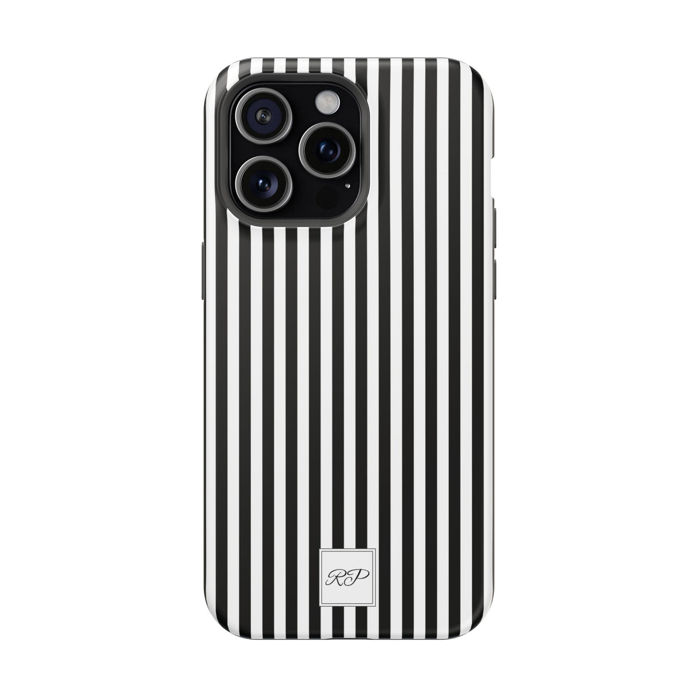 Custom Personalized Black White Striped Magsafe Phone Case for Iphone 17 - | iPhone 16 Pro Max Case | iPhone 15 Case Iphone 14 13 12 11 10 - Studio40ParkLane