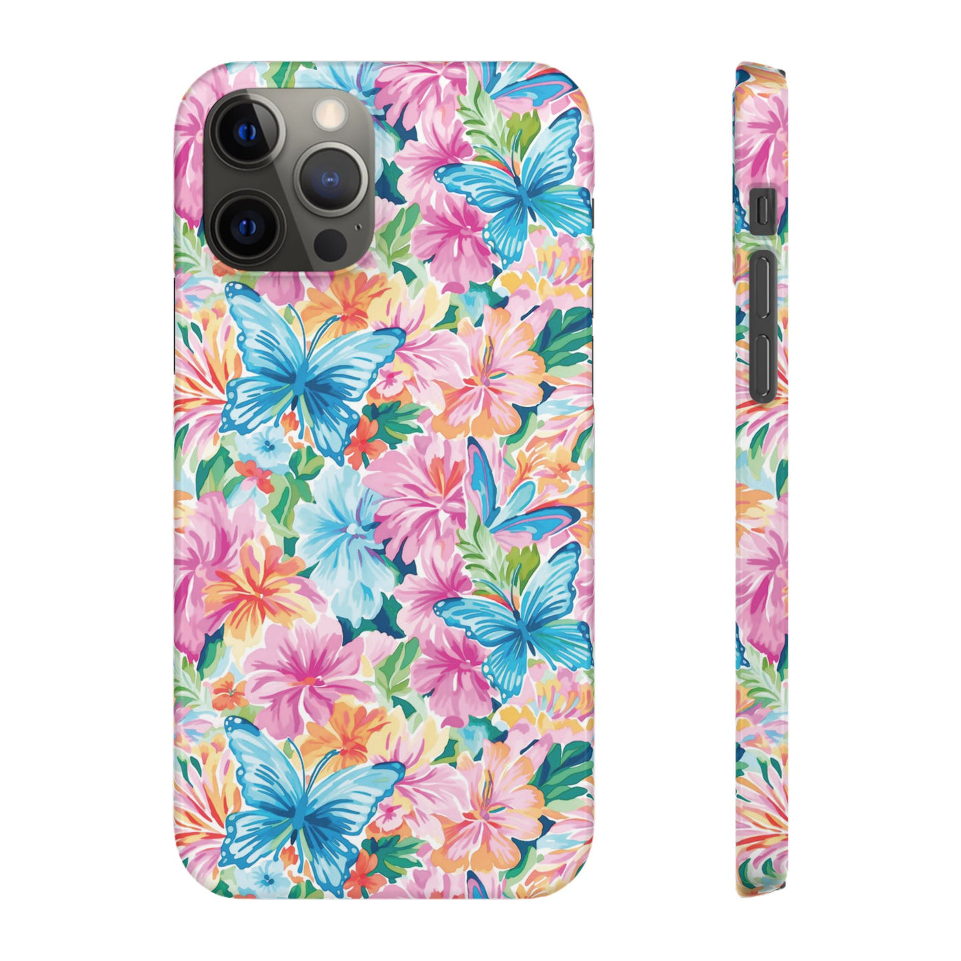 Snap Butterflies Flowers Cute Phone Cases for Samsung S24, S23, S22, S21, S20, Plus and Ultra, Iphone 16 Pro Max, Iphone 15, 14, 13, 12, 11, 10 - Studio40ParkLane