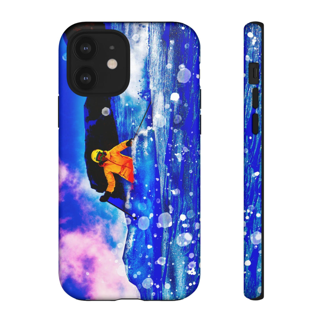 Cute IPhone Case | iPhone 15 Case | iPhone 15 Pro Max Case, Iphone 14 Case, Iphone 14 Pro Max Case IPhone Case for Art Lovers, Skier Mountain - Studio40ParkLane