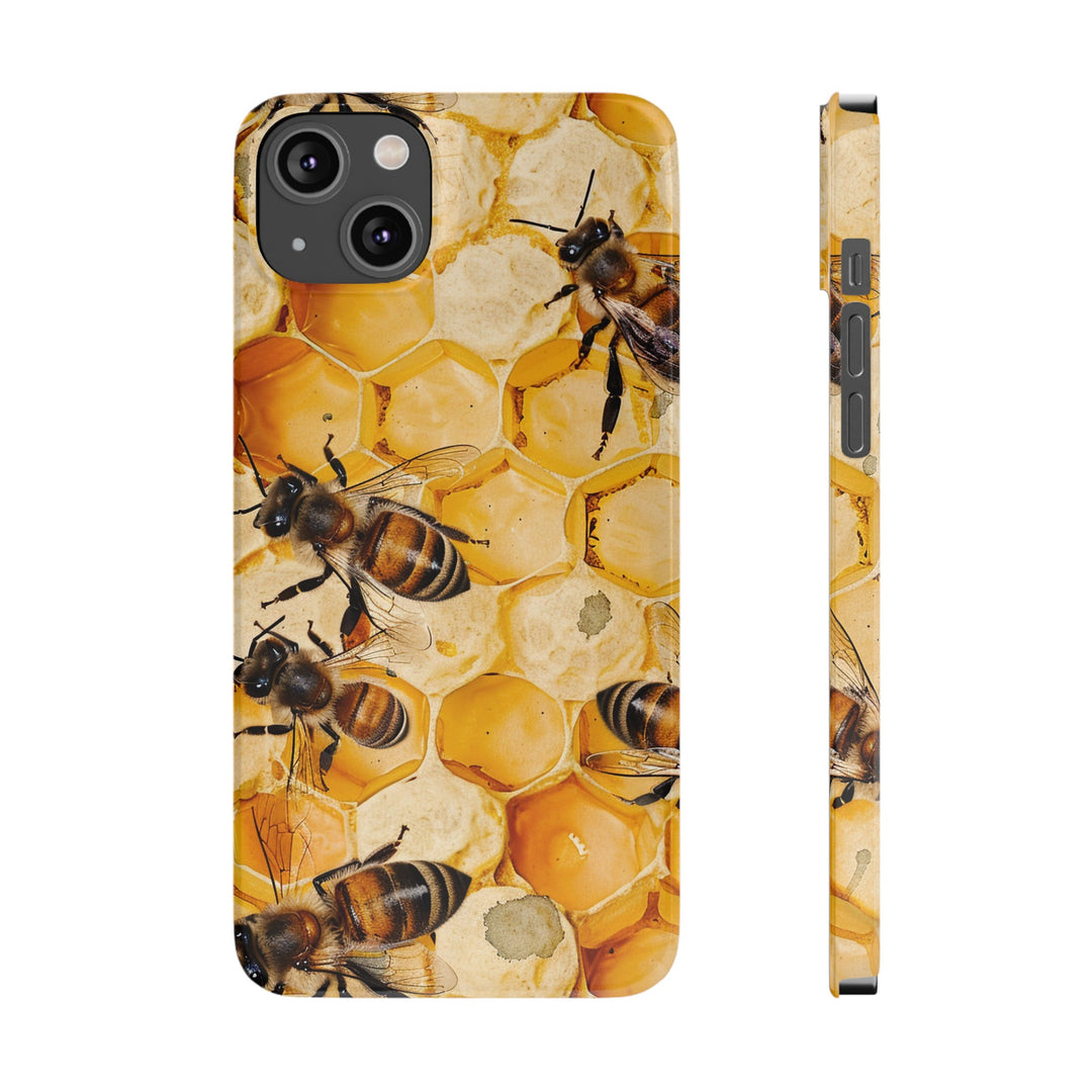 Slim Cute Phone Cases for Iphone - | iPhone 15 Case | iPhone 15 Pro Max Case, Iphone 14 Case, Iphone 14 Pro Max, Iphone 13, Summer Honey Bees - Studio40ParkLane