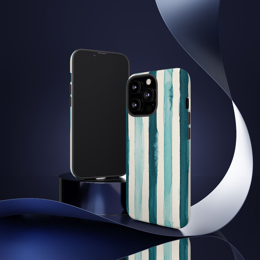 Tough Cute Green Stripes Phone Case, for IPhone 17 Pro Max | Iphone 17 Air, Iphone 16, IPhone 15, 14 13 12, Samsung Galaxy S26, S25, S24, S23