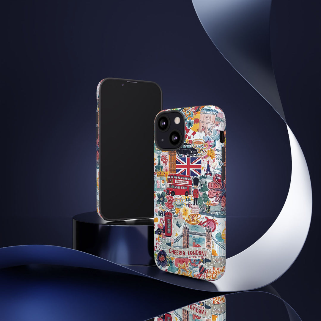 London England Coquette Collage Tough Premium Phone Case - For iPhone 17 Pro Max iPhone 16 Pro iPhone 15 Iphone 14 Plus 13 Pro 12 11 10 XR - Studio40ParkLane