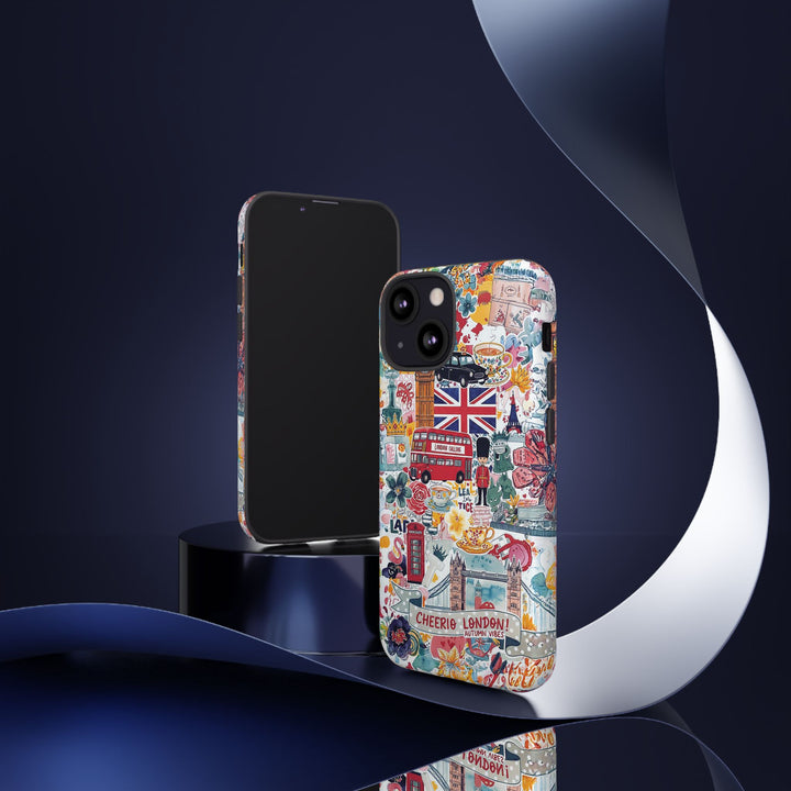 London England Coquette Collage Tough Premium Phone Case - For iPhone 17 Pro Max iPhone 16 Pro iPhone 15 Iphone 14 Plus 13 Pro 12 11 10 XR - Studio40ParkLane