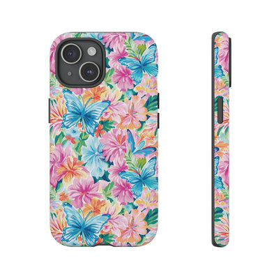 Premium Tough Butterflies Flowers Cute Phone Cases for Samsung S24, S23, S22, S21, S20, Plus and Ultra, Iphone 16 Pro Max,15, 14, 13, 12, 11, 10