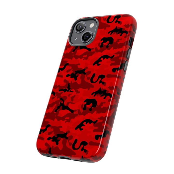 Impact Resistant, Red Camo Camouflage, Cute Phone Cases for Samsung S24, S23, S22, S21, IPhone 15 pro Iphone 14 pro Iphone 13 IPhone 12 Iphone 11 - Studio40ParkLane