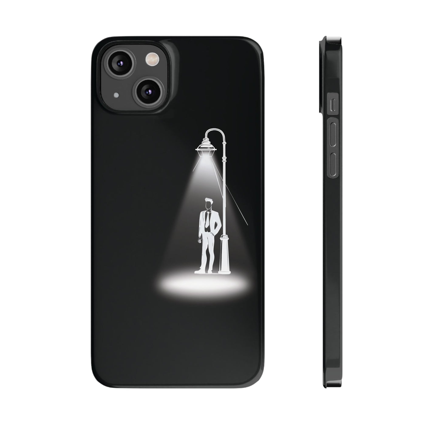 Slim Mystery Man Spotlight Gift for Her Cute Phone Cases for Iphone 16 Pro Max | iPhone 15 Case | iPhone 15 Pro Max Case, Iphone 14, 13, 12, 11, 10, 8, 7