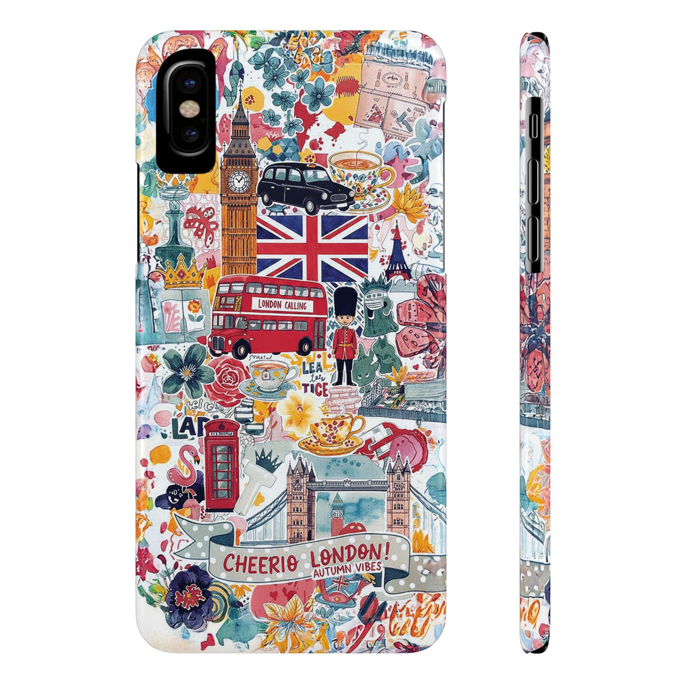 Slim London England Coquette Collage Cute Phone Case for Iphone 17 - | iPhone 16 Pro Max Case | iPhone 15 Case Iphone 14 13 12 11 10 9 8 7 - Studio40ParkLane