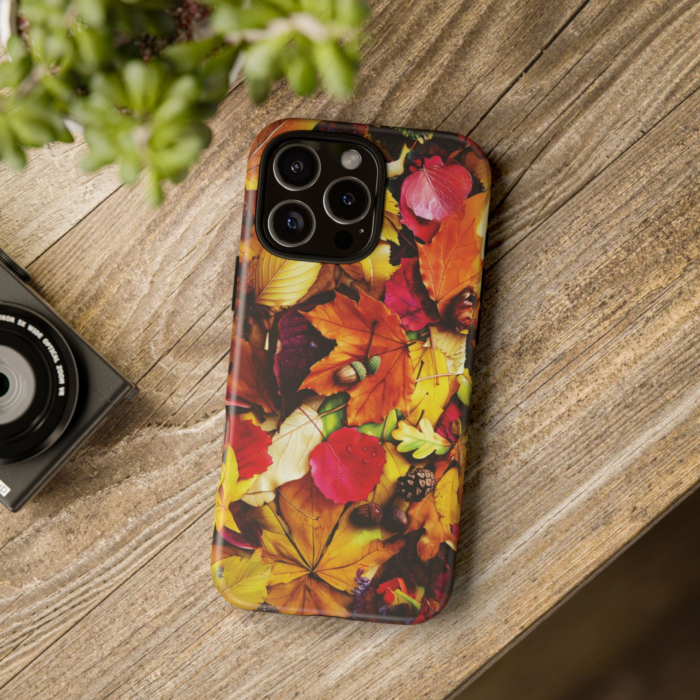 Aesthetic Tough Fall Leaves Foliage Premium Phone Case - For iPhone 17 Pro Max iPhone 16 Pro iPhone 15 Iphone 14 Plus 13 Pro 12 11 10 XR - Studio40ParkLane