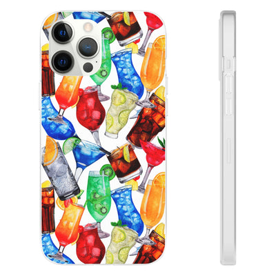 Cute Flexi Phone Cases, For Iphones and Samsung Galaxy Phones, Tropical Summer Fruit Cocktails, Galaxy S23 Phone Case, Samsung S22 Case, Samsung S21, Iphone 15, Iphone 14, Iphone 13