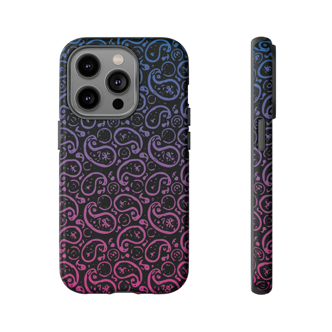 Cute IPhone Case | iPhone 15 Case | iPhone 15 Pro Max Case, Iphone 14 Case, Iphone 14 Pro Max Case IPhone Case for Art Lovers, Paisley Blue Pink - Studio40ParkLane