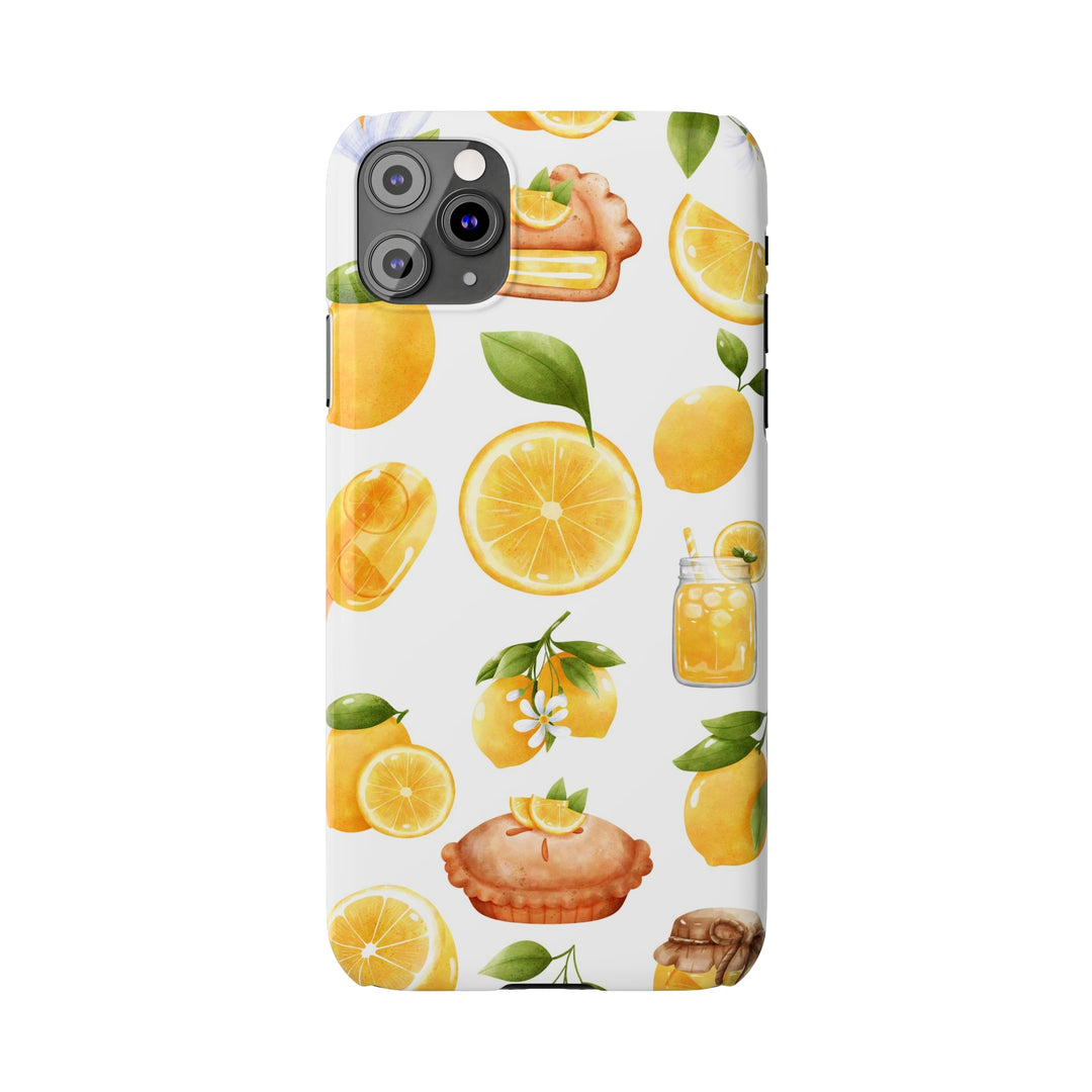 Slim Cute Phone Cases for Iphone - | iPhone 15 Case | iPhone 15 Pro Max Case, Iphone 14 Case, Iphone 14 Pro Max, Iphone 13, Summer Fruit Lemon - Studio40ParkLane