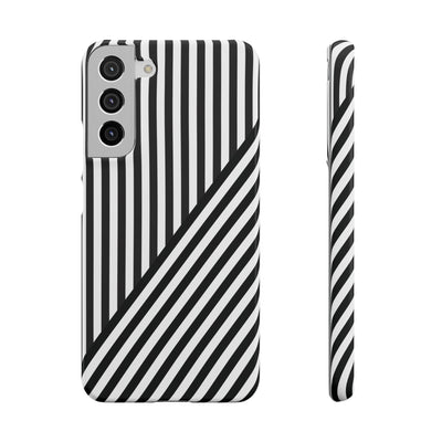 Aesthetic Black White Stripes Cute Phone Case Sleek Snap - For iPhone 17 Pro Max iPhone 16 Pro iPhone 15 Iphone 14 Plus 13 Pro 12 11 10 Gift - Studio40ParkLane