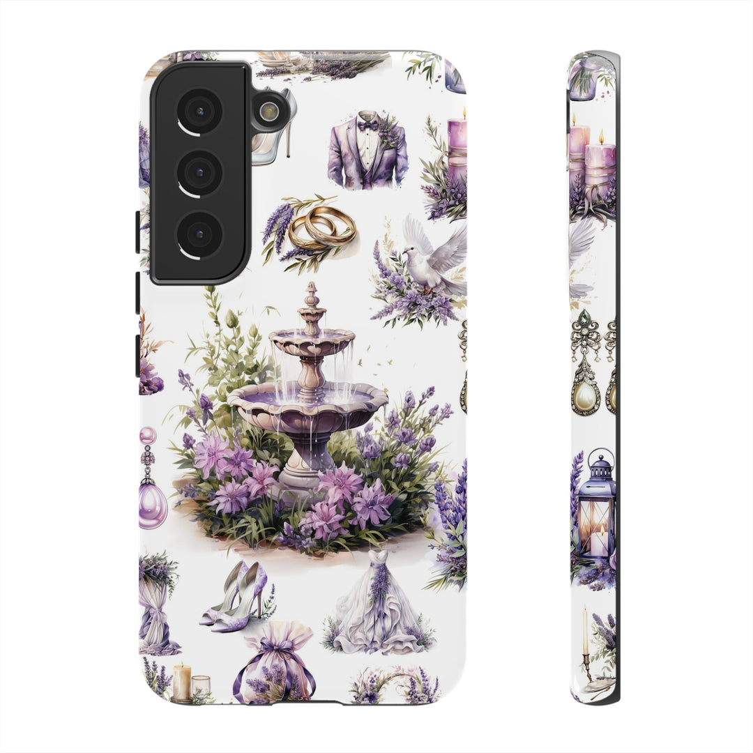 Impact Resistant, Lavender Wedding, Cute Phone Cases for Samsung S24, S23, S22, S21, IPhone 15 pro Iphone 14 pro Iphone 13 IPhone 12 Iphone 11 - Studio40ParkLane