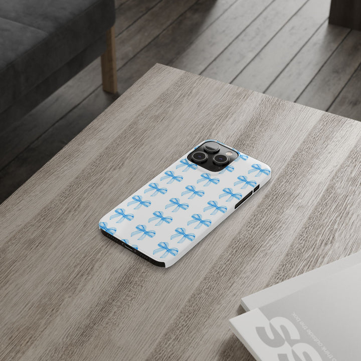 Slim Blue Bows Cute Phone Cases for Iphone 16 Pro Max | iPhone 15 Case | iPhone 15 Pro Max Case, Iphone 14, Iphone 14 Pro Max, Iphone 13 12 11 8 7 - Studio40ParkLane