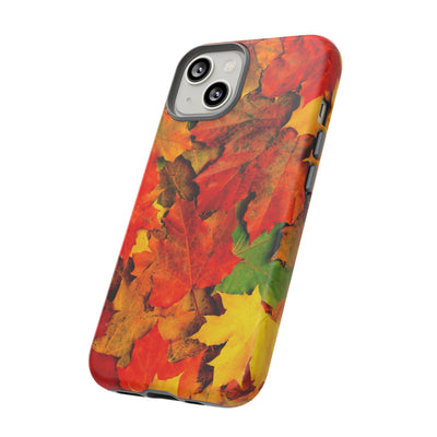 Fall Leaves Impact Resistant, Cute Phone Cases for Samsung S24, S23, S22, S21, IPhone 15 pro Iphone 14 pro Iphone 13 IPhone 12 Iphone 11