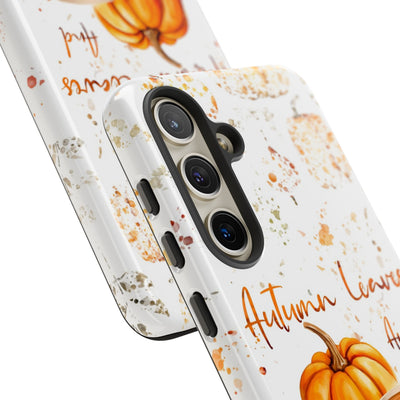 Impact Resistant, Fall Leaves Pumpkin Pie, Cute Phone Cases for Samsung S24, S23, S22, S21, IPhone 15 pro Iphone 14 pro Iphone 13 IPhone 12 Iphone 11