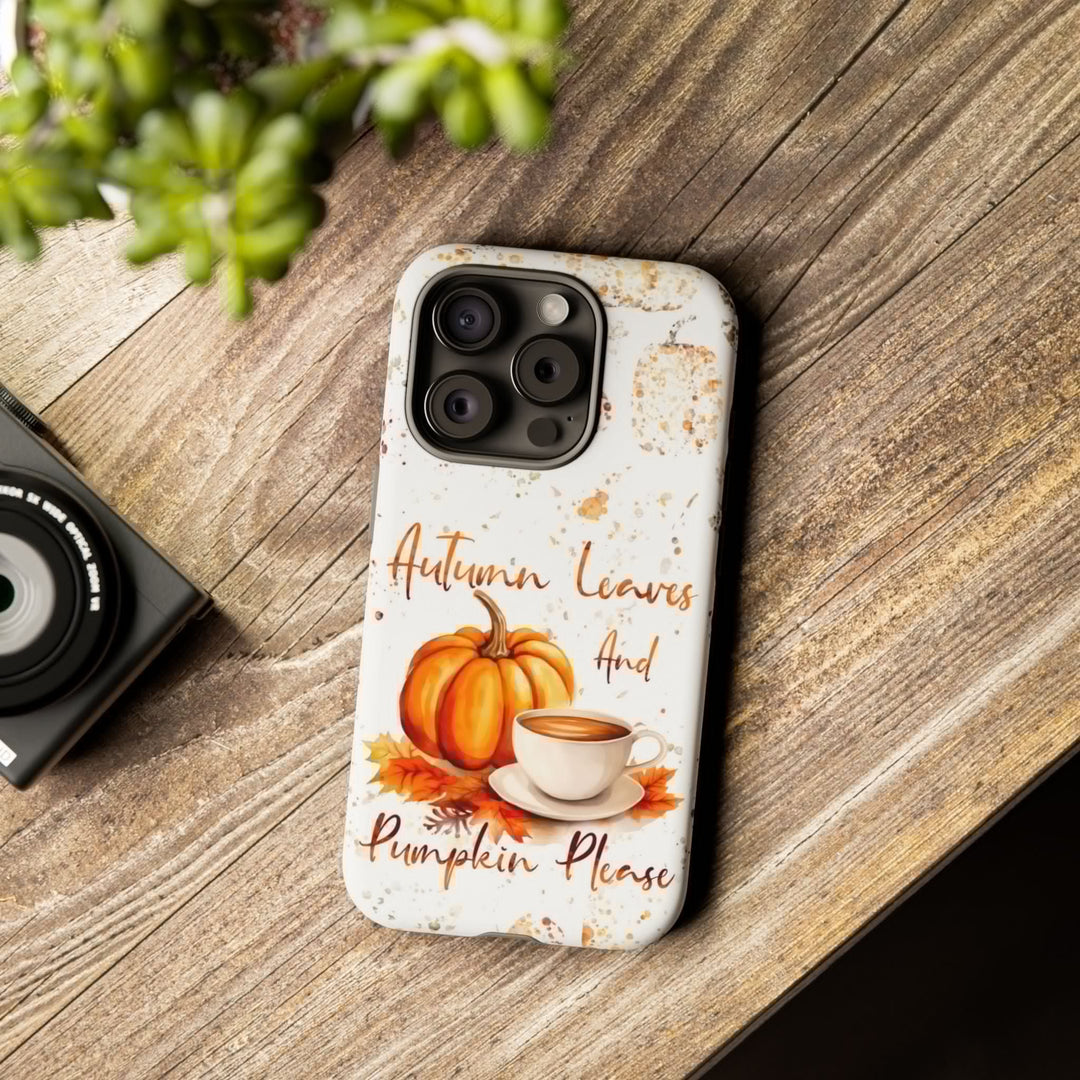 Impact Resistant, Fall Leaves Pumpkin Pie, Cute Phone Cases for Samsung S24, S23, S22, S21, IPhone 15 pro Iphone 14 pro Iphone 13 IPhone 12 Iphone 11 - Studio40ParkLane