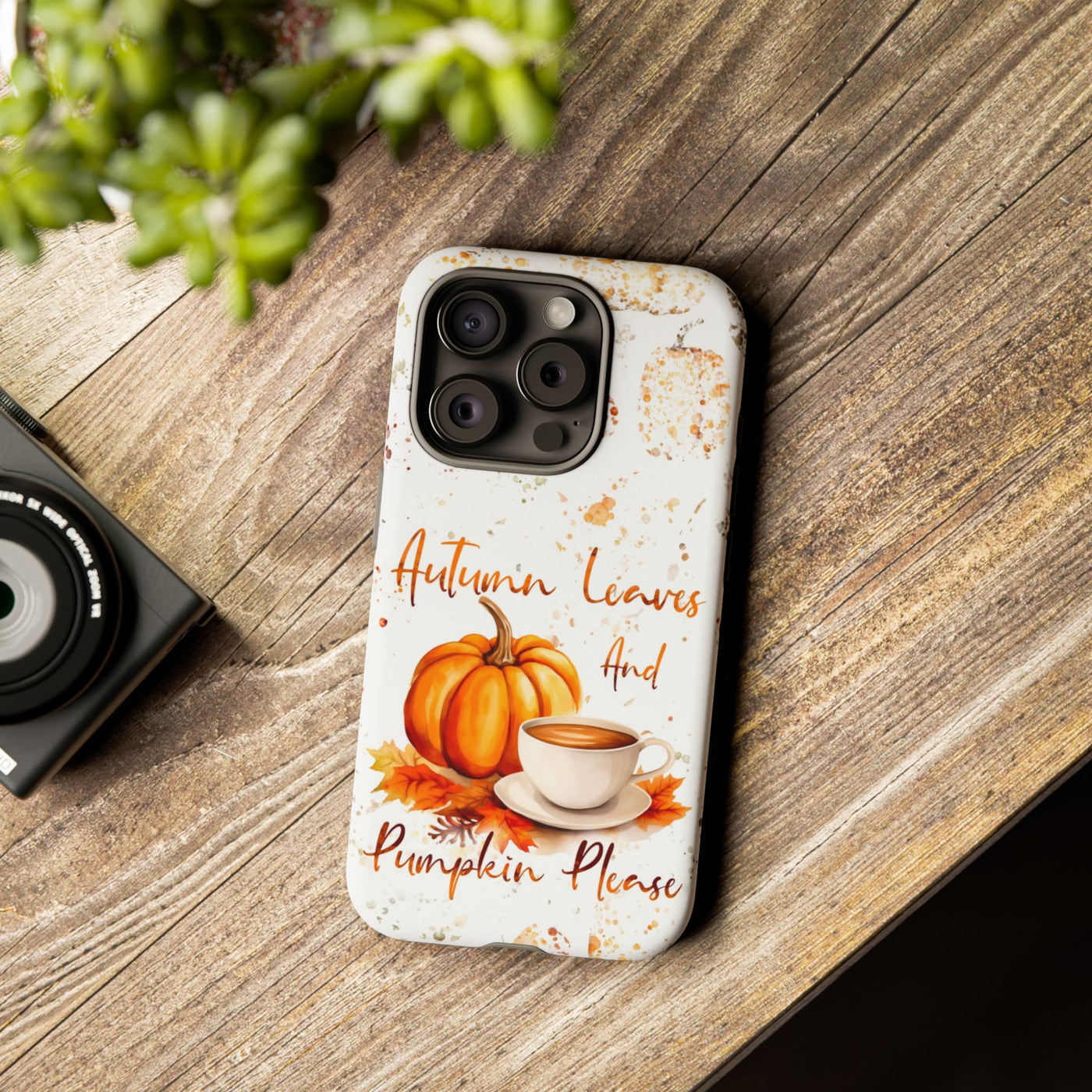 Impact Resistant, Fall Leaves Pumpkin Pie, Cute Phone Cases for Samsung S24, S23, S22, S21, IPhone 15 pro Iphone 14 pro Iphone 13 IPhone 12 Iphone 11