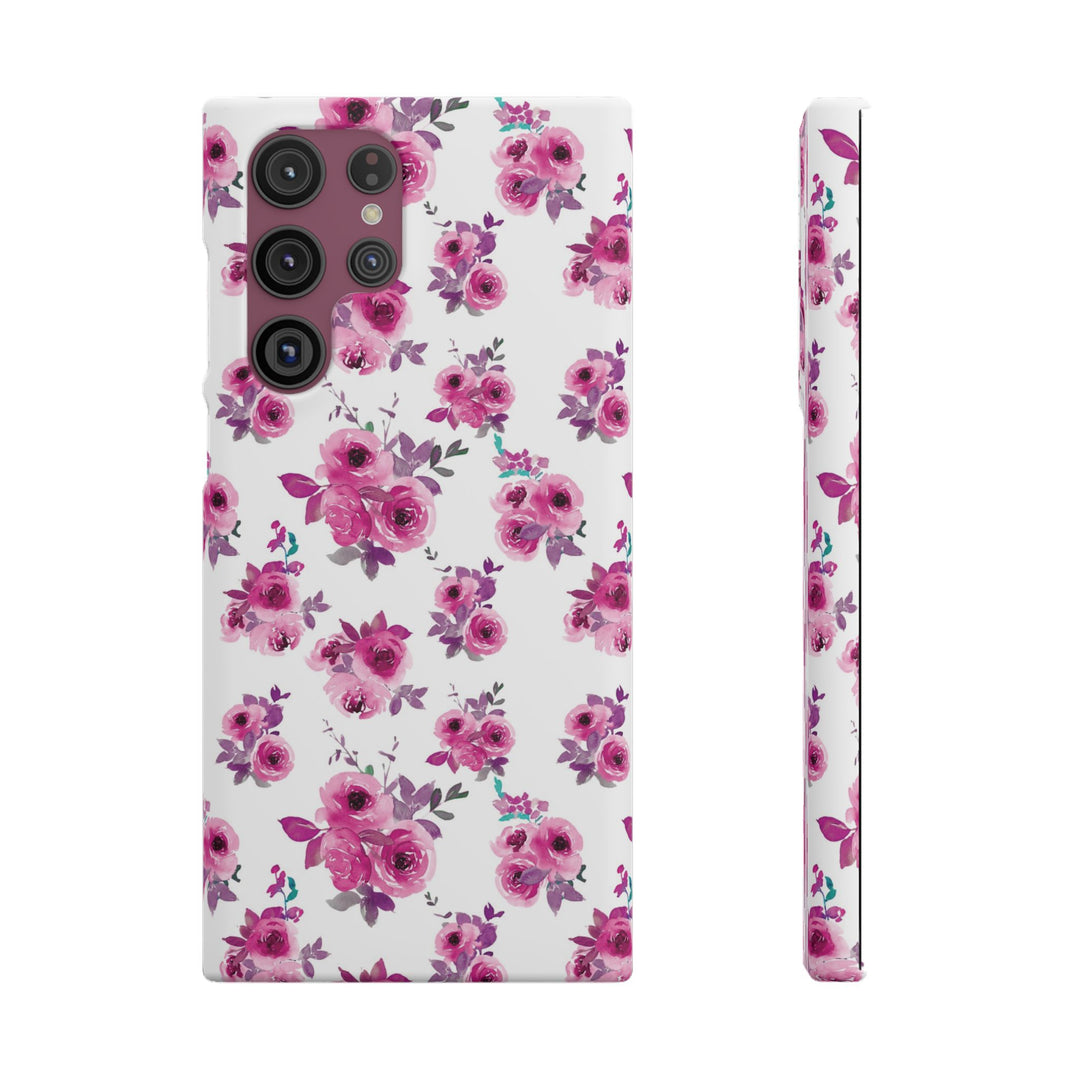 Sleek Snap Flowers Gift for Her Cute Phone Case for iPhone 16 15 14 13 12 11 X Xs Max Xr Pro Plus Samsung Galaxy S24 S23 S22 S21 S20 Ultra