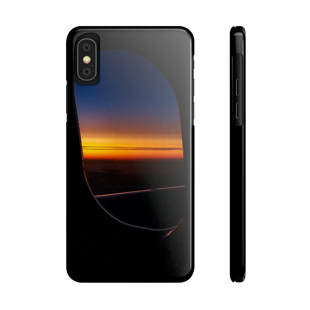 Slim Cute Phone Cases for Iphone - | iPhone 15 Case | iPhone 15 Pro Max Case, Iphone 14 Case, Iphone 14 Pro Max, Iphone 13, Airplane Window Sunset - Studio40ParkLane