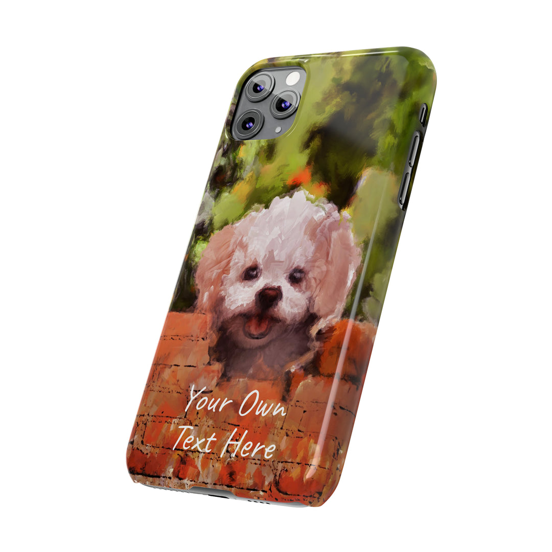 Slim Personalized Cute iPhone Cases - | iPhone 15 Case | iPhone 15 Pro Max Case, Iphone 14 Case, Iphone 14 Pro Max, Iphone 13, Bichon Frise Dog - Studio40ParkLane