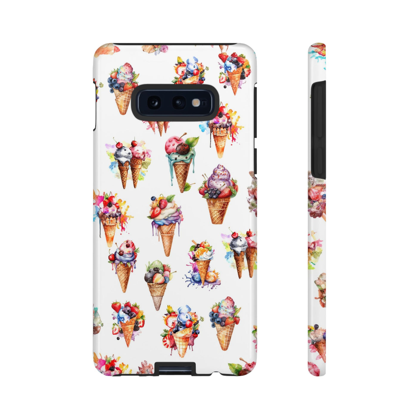 Impact Resistant, Summer Icecream, Cute Phone Cases for Samsung S24, S23, S22, S21, IPhone 15 pro, Iphone 14 pro, Iphone 13 IPhone 12, Iphone 11